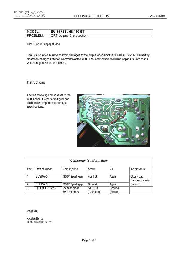 Сервисная инструкция Teac EU-66ST