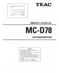Сервисная инструкция Teac MC-D78