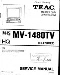 Сервисная инструкция Teac MV-1480