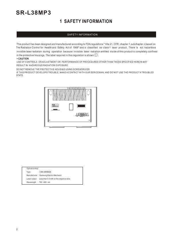 Сервисная инструкция Teac SR-L38MP3
