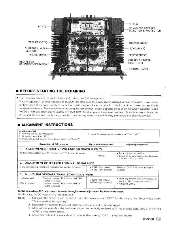 Сервисная инструкция Technics SE-9060