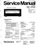Сервисная инструкция Technics SE-A100M