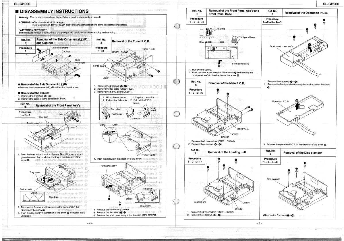 Сервисная инструкция Technics SL-CH900