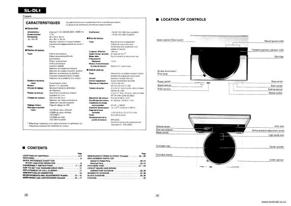 Сервисная инструкция TECHNICS SL-DL1
