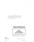 Сервисная инструкция Tektronix 5441 Oscilloscope