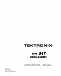 Сервисная инструкция Tektronix 547