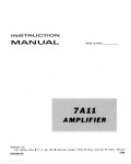 Сервисная инструкция Tektronix 7A11