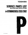 Сервисная инструкция Toshiba E-studio 202L, 232, 282 PARTS LIST