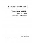 Сервисная инструкция Viewsonic VX724-1 (VS10049)