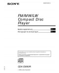Инструкция Sony CDX-C5850R
