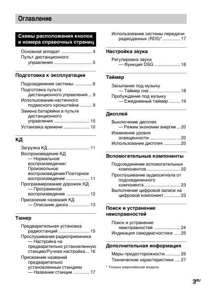 Инструкция Sony CMT-L1