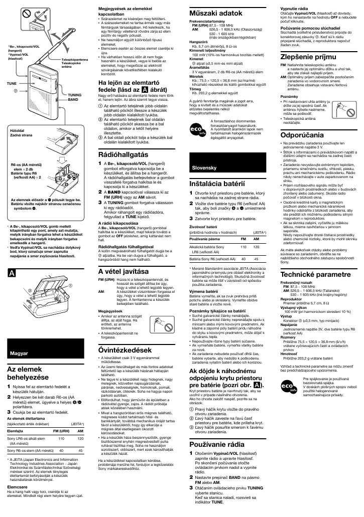 Инструкция Sony ICF-S22