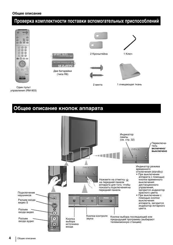 Инструкция Sony KF-50SX100K