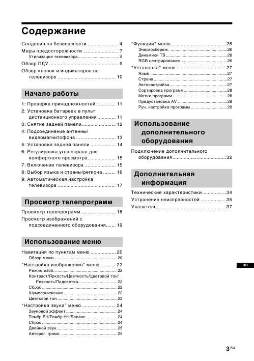 Инструкция Sony KLV-15SR3E