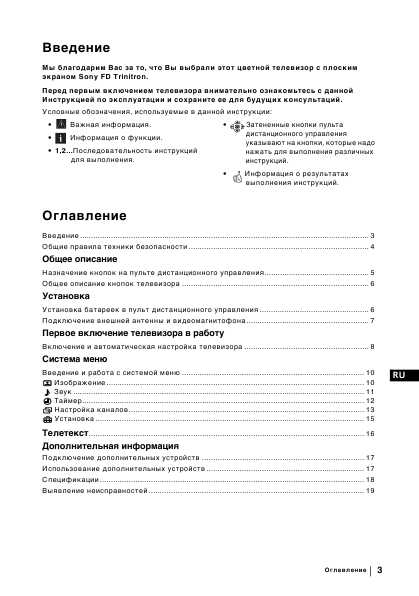 Инструкция Sony KV-21CL1K