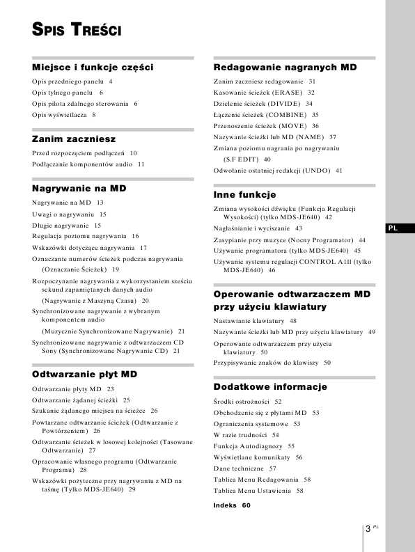 Инструкция Sony MDS-JE440
