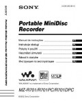 Инструкция Sony MZ-R701