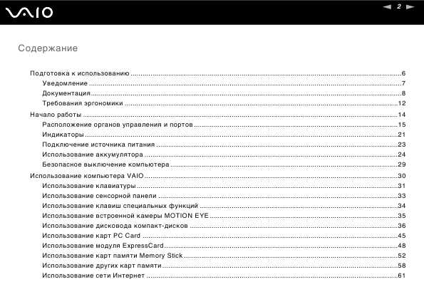 Инструкция Sony VGN-SZ4..