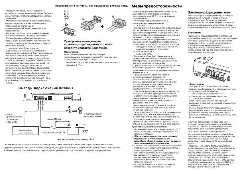 Инструкция Sony XM-D500X