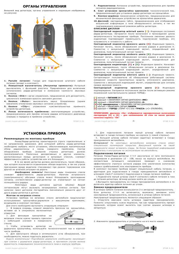 Инструкция STAR X-31
