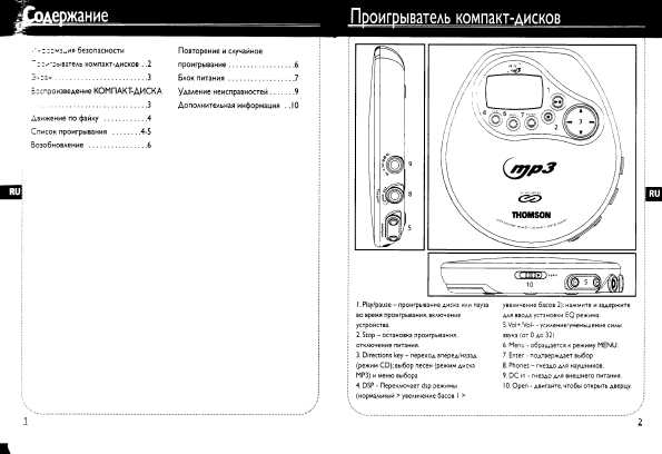Инструкция Thomson PDP-2050
