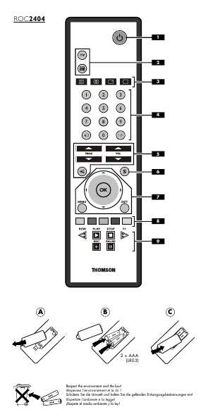 Инструкция Thomson ROC-2404