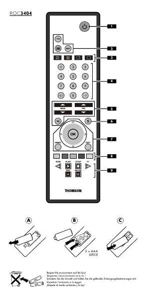 Инструкция Thomson ROC-3404