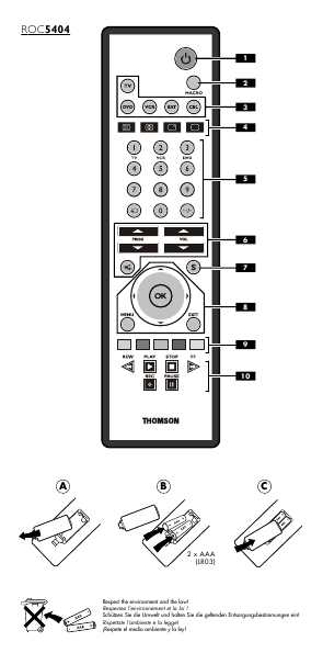 Инструкция Thomson ROC-5404