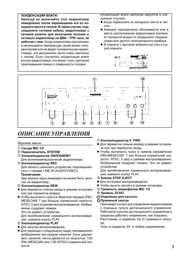 Инструкция Thomson VIP-T8K