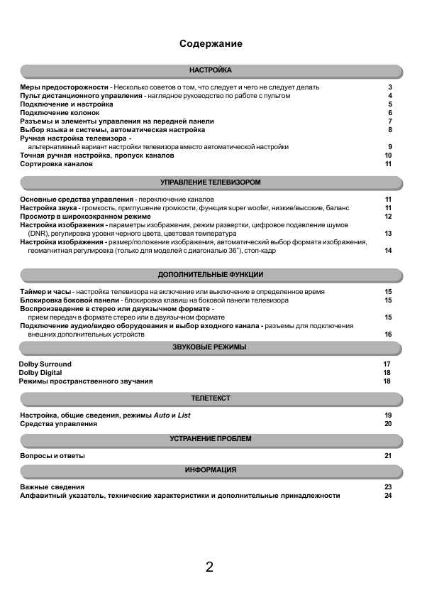 Инструкция Toshiba 36ZP38