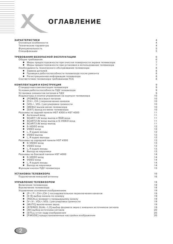 Инструкция XORO HST-4000